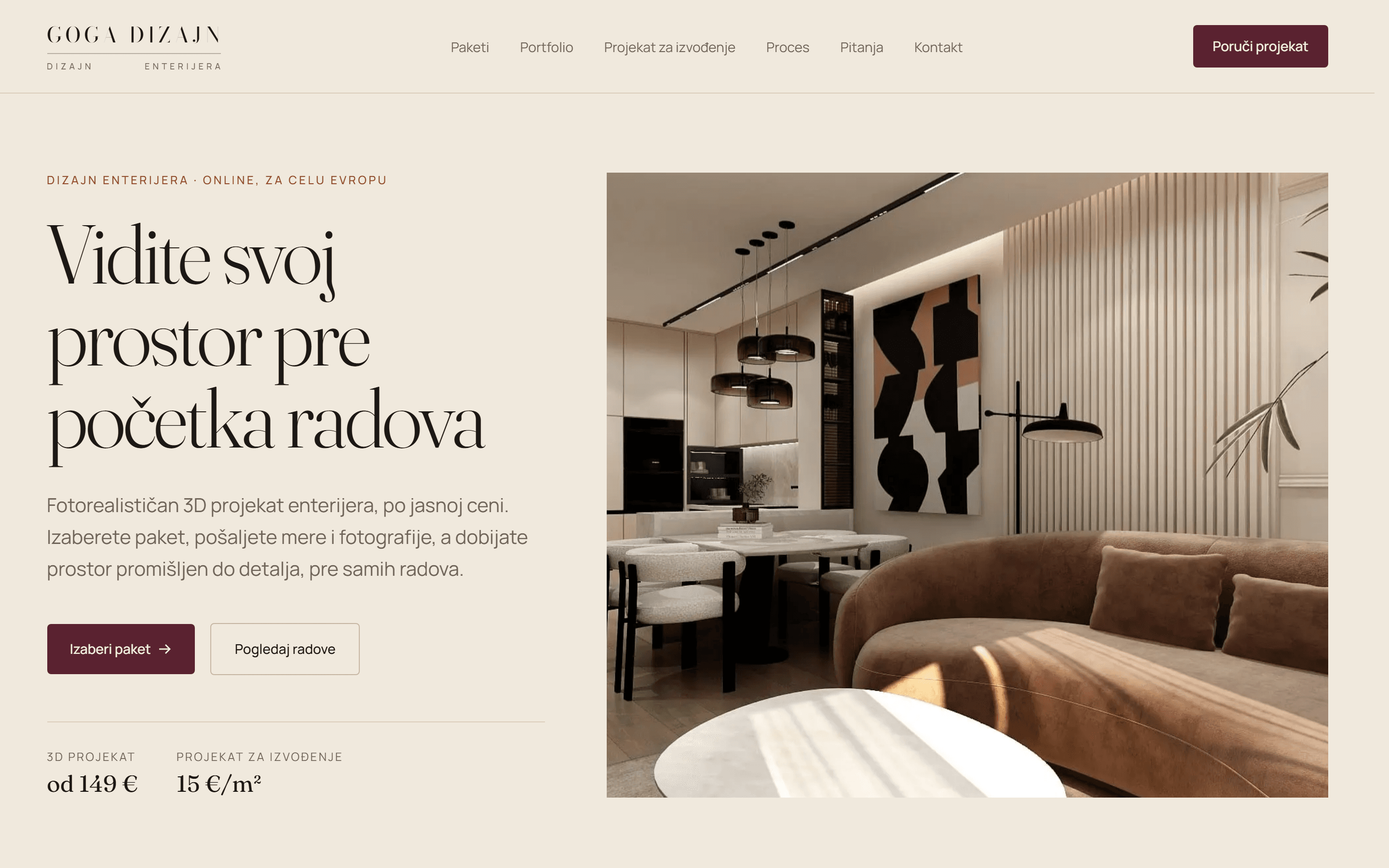 Goga Dizajn website