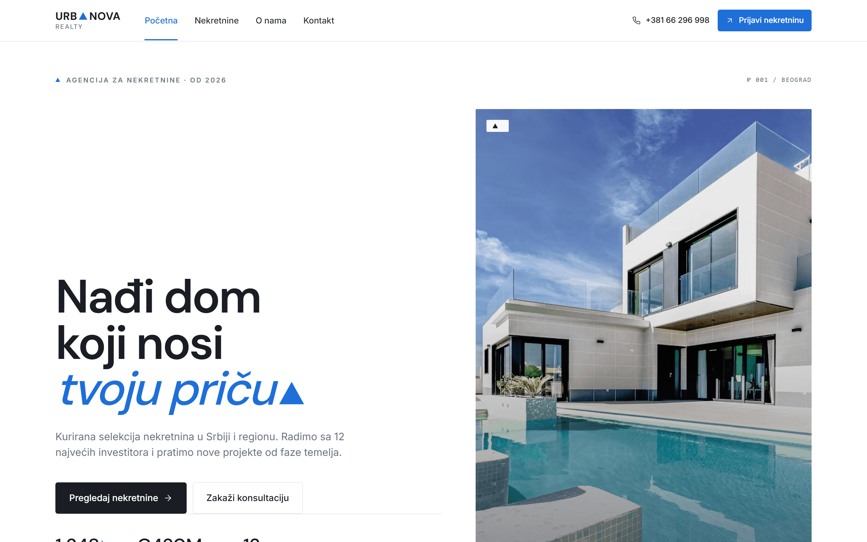 Urbanova Realty website
